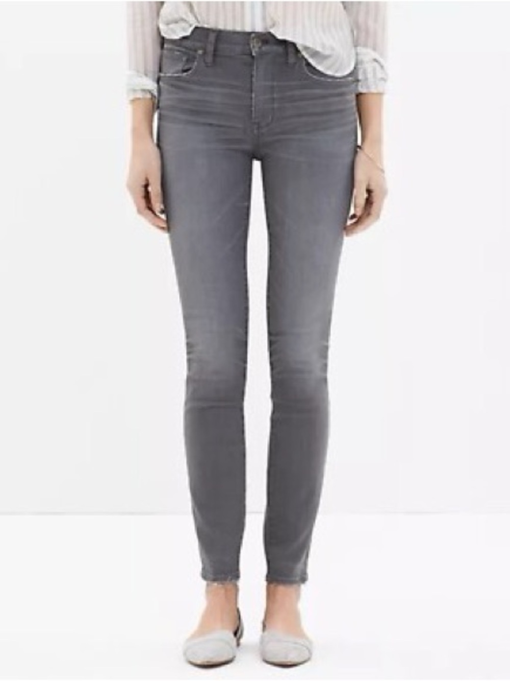 Madewell High-Rise Grey Skinny Jeans